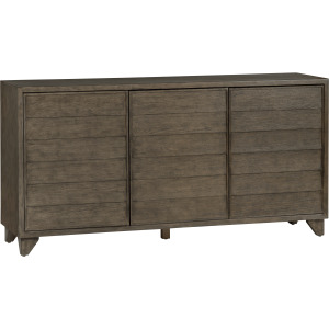 Deep Brown 3-door Media Credenza/sideboard