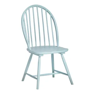 Set Of 2 Light Blue Dining Chairs