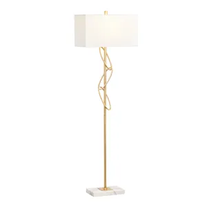 Metal Floor Lamp With Linen Shade