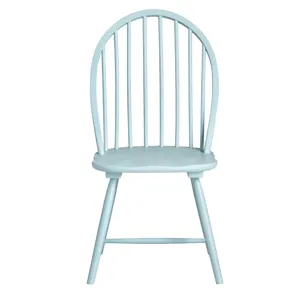 Set Of 2 Light Blue Dining Chairs