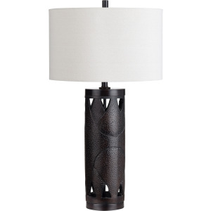 Set Of 2 Metal & Resin Table Lamp With Nightlight And Linen Shade