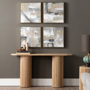 Oval Fluted Console/sofa Table