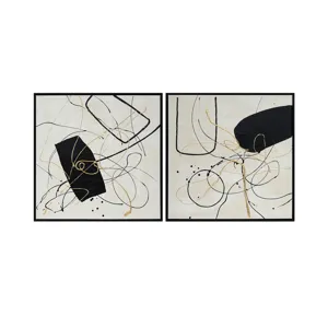Holley 2-piece Modern Abstract Framed Canvas Wall Art Set