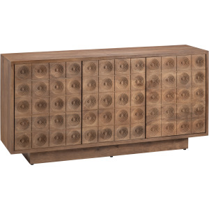 Brown Solid Wood 3 Door Media Credenza/sideboard