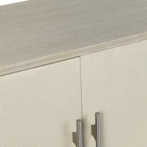White Washed Beige 4-door Media Credenza/sideboard