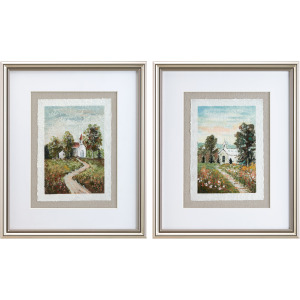 Camille 2-piece Pastoral Framed Wall Art Prints