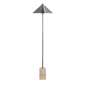 Marble Floor Lamp With Metal Shade