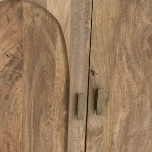 Brown Solid Wood 4-door Media Credenza/sideboard