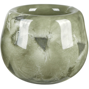 Modesto Large Green Glass Bowl