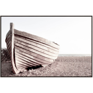Sanibel Coastal Boat Framed Canvas Wall Art