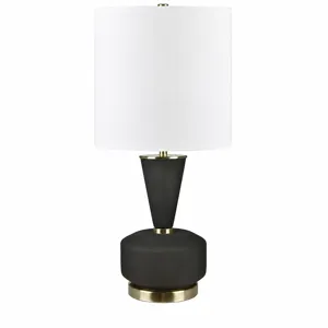 Black Frosted Glass Table Lamp