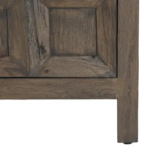 80.5 In. Brown Wood Grain 3 Door Media Credenza/sideboard