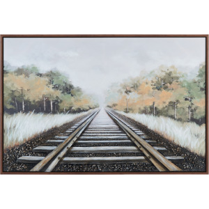 Aberdeen Railroad Journey Framed Canvas Wall Art