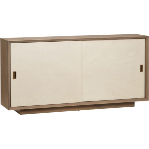 Natural Brown 2 Sliding Door Media Credenza/sideboard