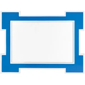 Retro 2 Geometric Blue Accent Wall Mirror