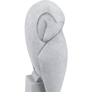 Hootsworth Modern White Resin Owl Sculpture