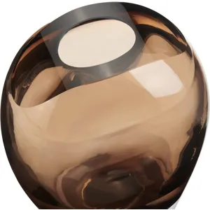 Leclaire Small Brown Glass Vase