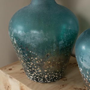 Leonora Small Blue Glass Vase