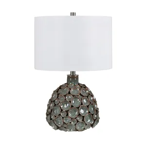 Set Of 2 Ceramic Table Lamp With Linen Shade