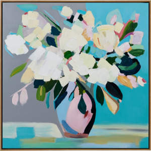 Blithe Florals Framed Canvas Wall Art
