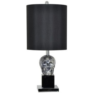 Black Skull Table Lamp