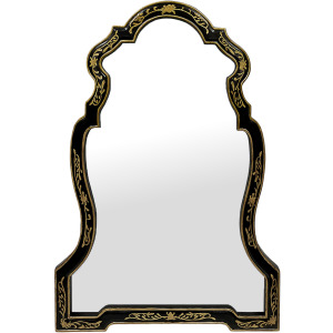 Versailles Ornate Black And Gold Wall Mirror