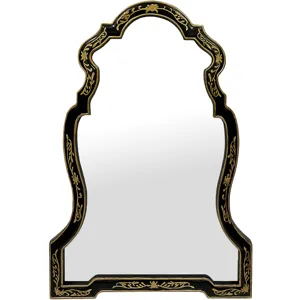 Versailles Ornate Black And Gold Wall Mirror