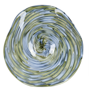 Thorson Swirled Blue Glass Decorative Plate