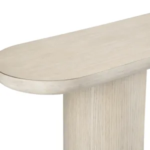 W Cream Wood Accent Console Sofa Table