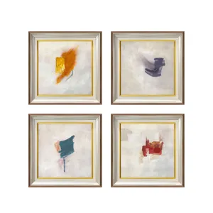 Winds Of Color 4-piece Abstract Hand-painted Framed Canvas Wall Art Set