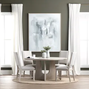 Mistbound Abstract Framed Canvas Wall Art