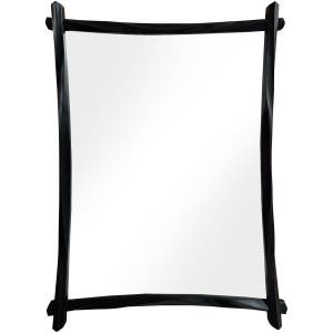 Cullen Modern Black Twisted Frame Wall Mirror
