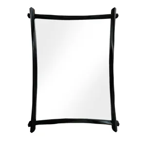 Cullen Modern Black Twisted Frame Wall Mirror