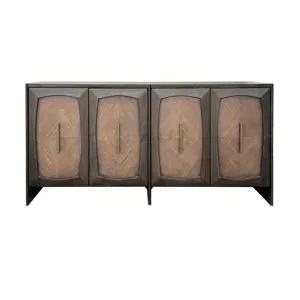 70 In. Brown 4 Door Media Credenza/sideboard