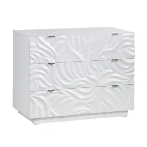 3 Drawer White Accent Chest