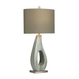 Set Of 2 Ceramic Table Lamp With Linen Shade