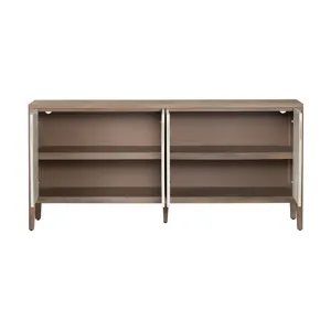 Warm Brown 4-door Media Credenza/sideboard