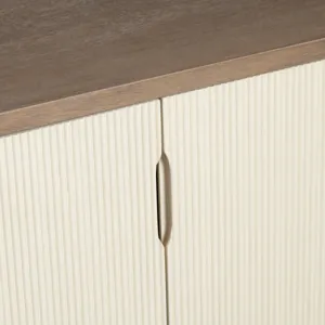 Warm Brown 4-door Media Credenza/sideboard