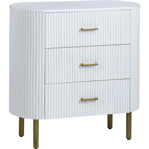 3-drawer White Accent Chest