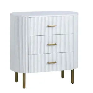 3-drawer White Accent Chest