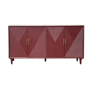 Arvada Four-Door Sideboard (Merlot)