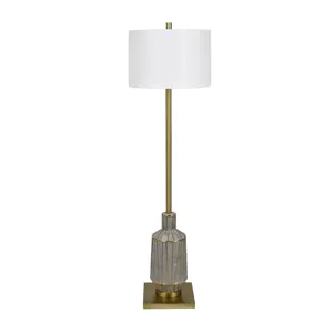 Ceramic Floor Lamp With Linen Shade