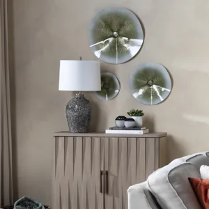 Blue Gray Textured Ceramic Table Lamp With Shade