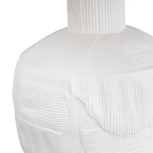 Ceramic & Wood Table Lamp With Linen Shade