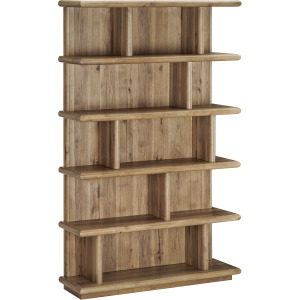 84.5 In. Brown Wooden Five Shelf Etagere/bookcase