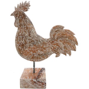 Wooden Rooster Statue