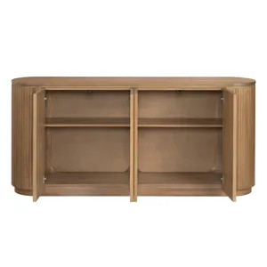Honey Brown 4-door Credenza/sideboard