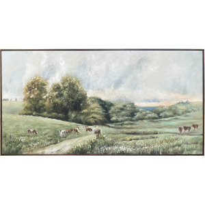 Rural Bliss Landscape Framed Canvas Wall Art