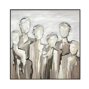 Collective Silence Modern Abstract Framed Canvas Wall Art