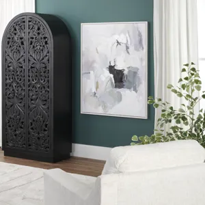 Clarke Abstract Neutral Framed Canvas Wall Art
